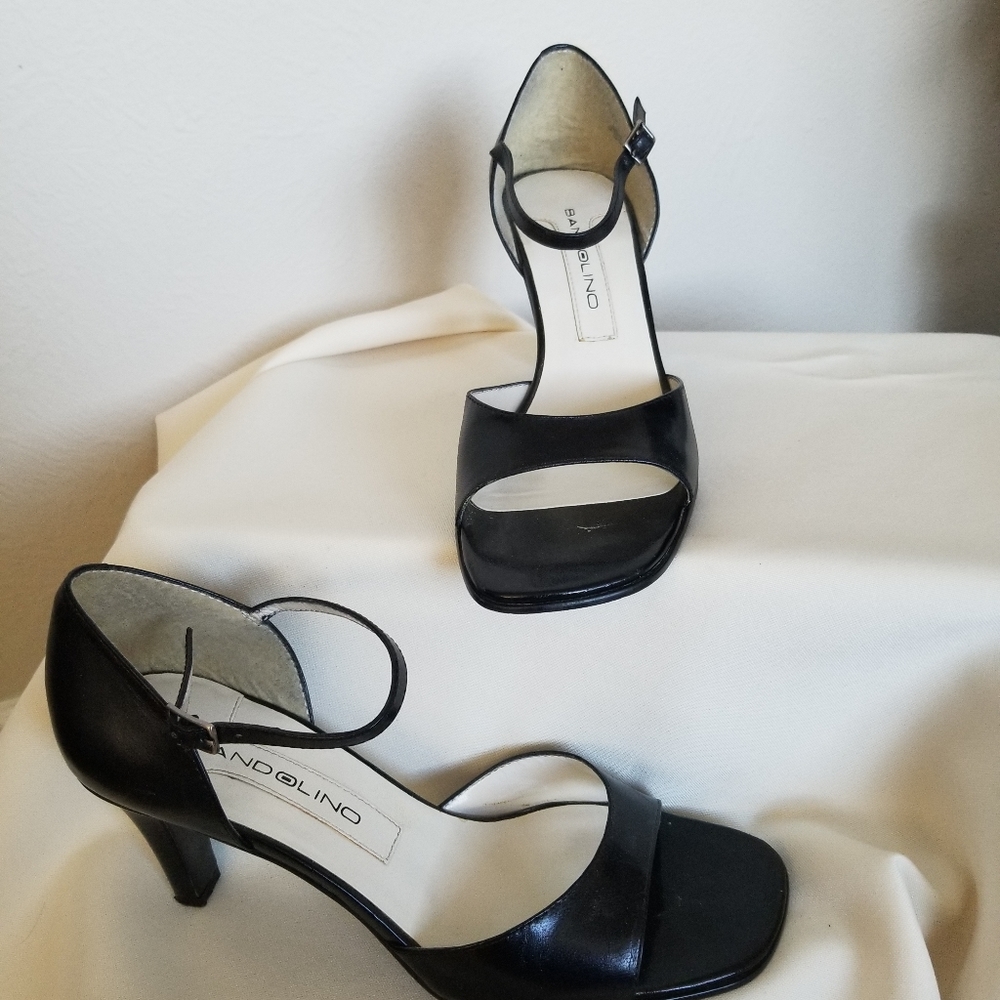 Black open toed heels